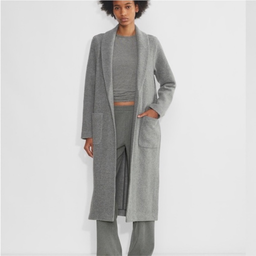 Babaton 100% merino wool gray coat